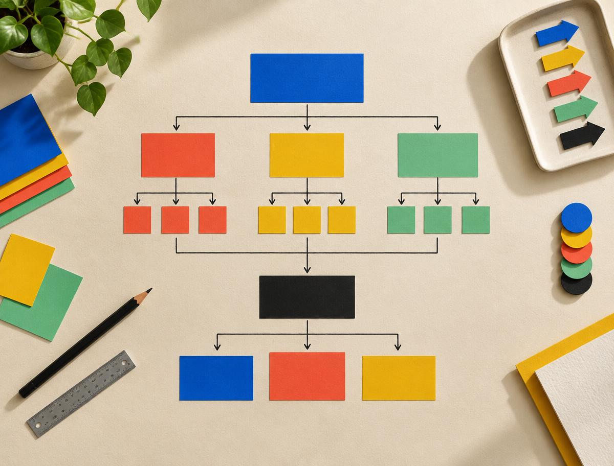 A visual strategy map connecting ideas into a clear plan